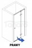 REA - Drzwi prysznicowe ATLAS 120 Chrome PRAWE